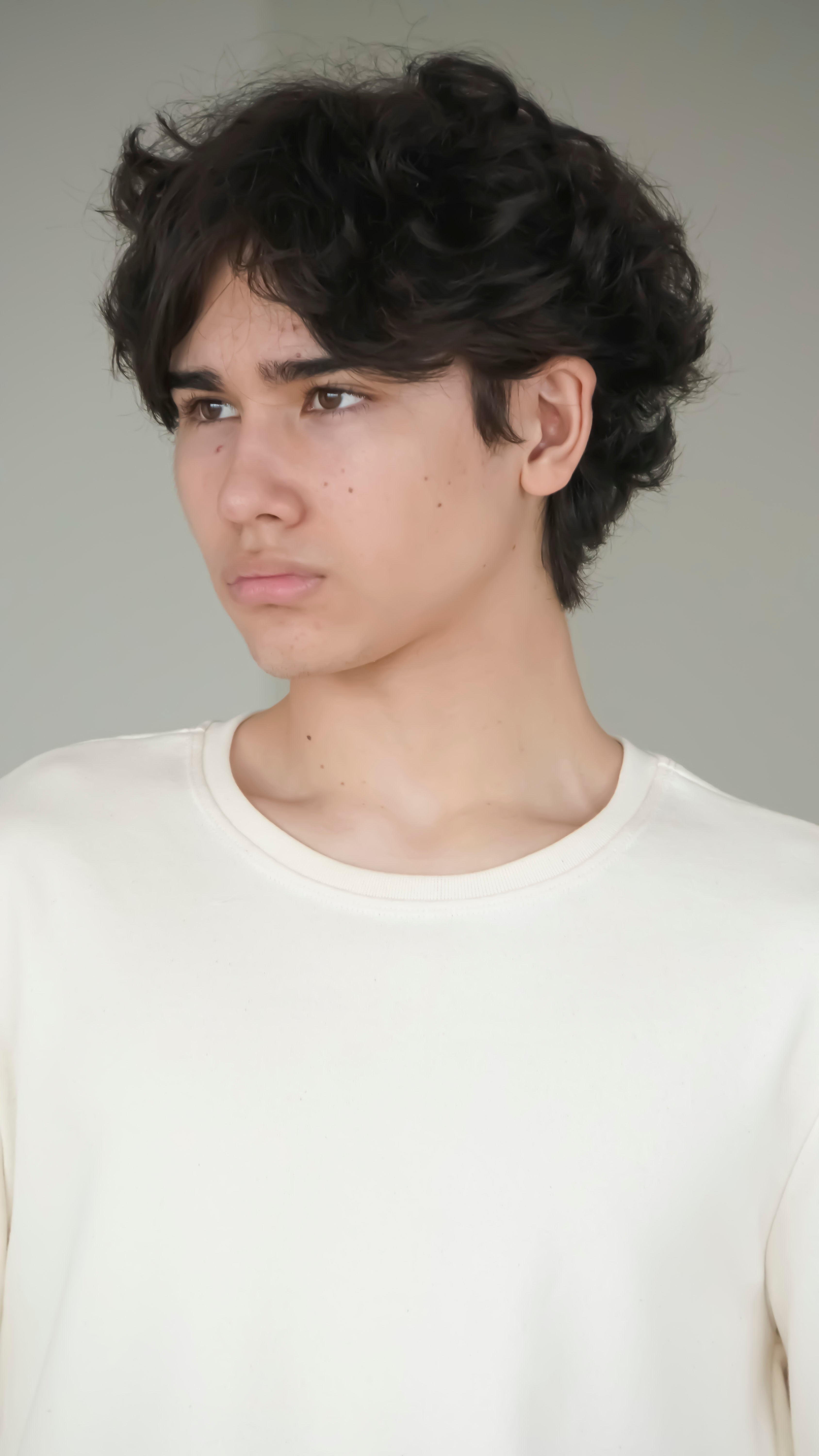 BIKINMOR BM-LS-001 Slim Fit Long Sleeve T-Shirt in cream, size XL